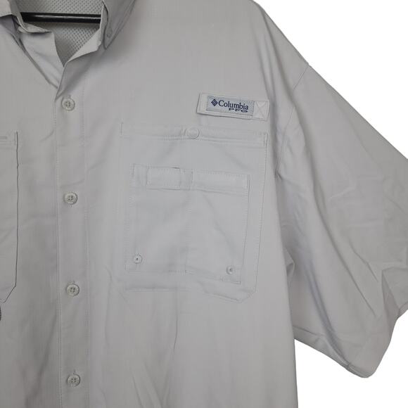 Columbia PFG Men's Short Sleeve Performance Fishing Shirt Sz L Omni-Shade Vented - Picture 6 of 12